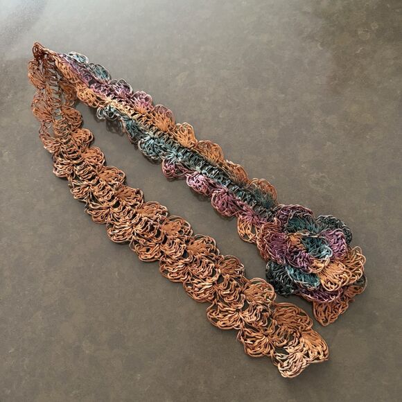 Vintage Copper Color Hand Made Original Belt Hammered Woven Wire Boho Festival main image 5
